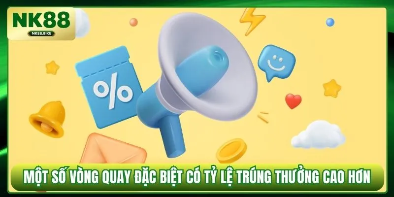 Một số vòng quay đặc biệt có tỷ lệ trúng thưởng cao hơn